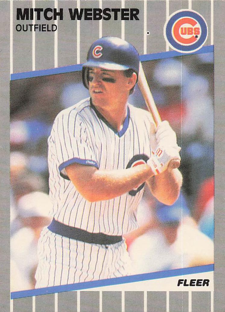 1989 Fleer Baseball Mitch Webster #442
