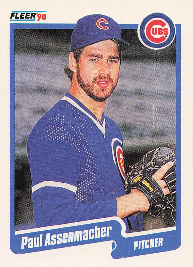 1990 Fleer Baseball Paul Assenmacher #25b