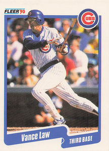 1990 Fleer Baseball Vance Law #36b
