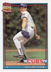 1991 Topps Baseball Les Lancaster #86b