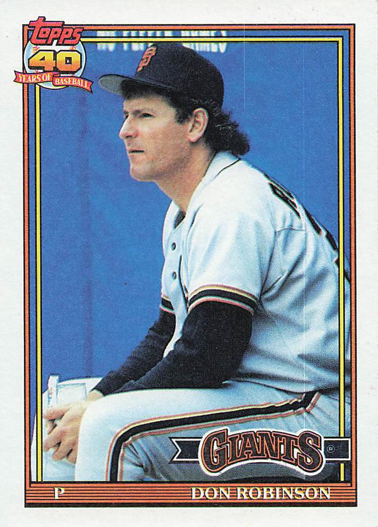 1991 Topps Baseball Don Robinson #104