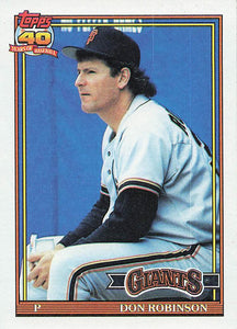 1991 Topps Baseball Don Robinson #104