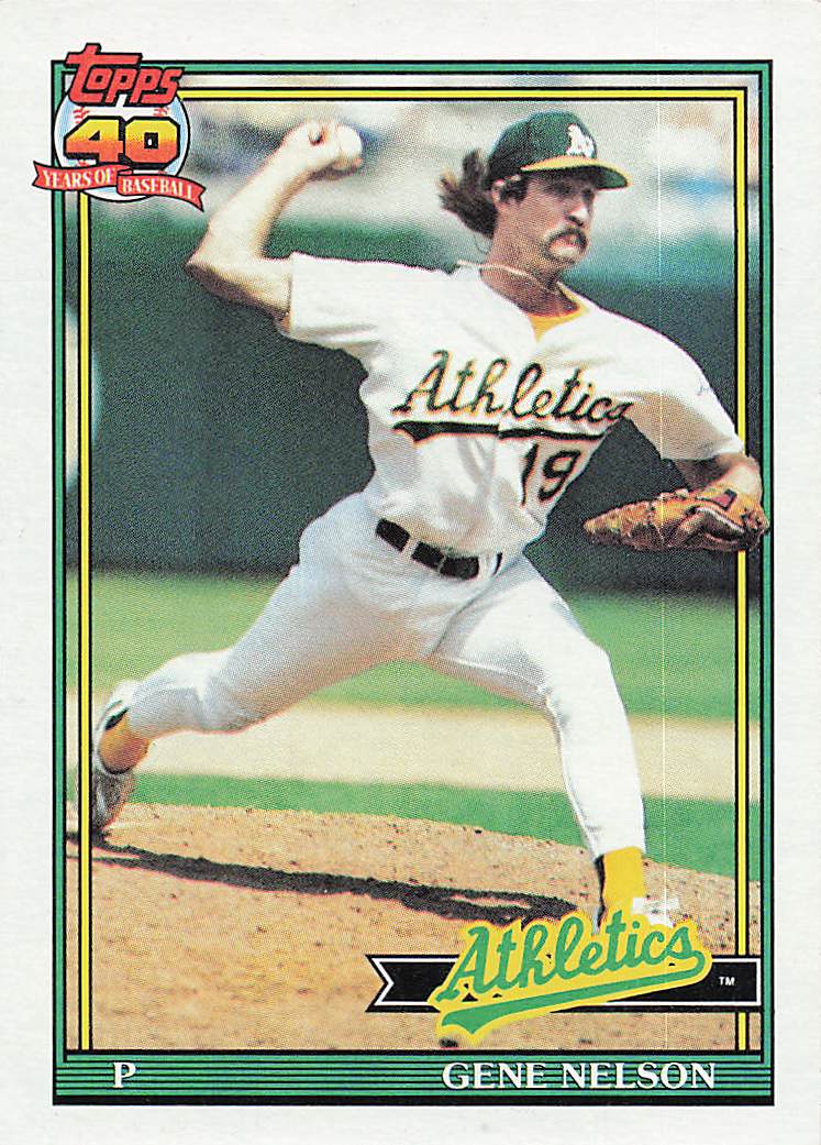 1991 Topps Baseball Gene Nelson #316
