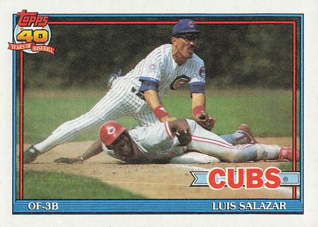 1991 Topps Baseball Luis Salazar #614