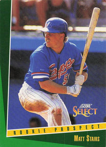 1993 Select Baseball Matt Stairs #327