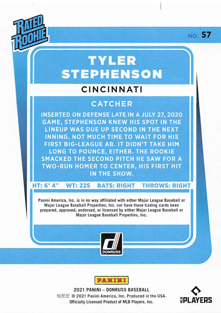 2021 Donruss Baseball Liberty Tyler Stephenson #57 Rookie