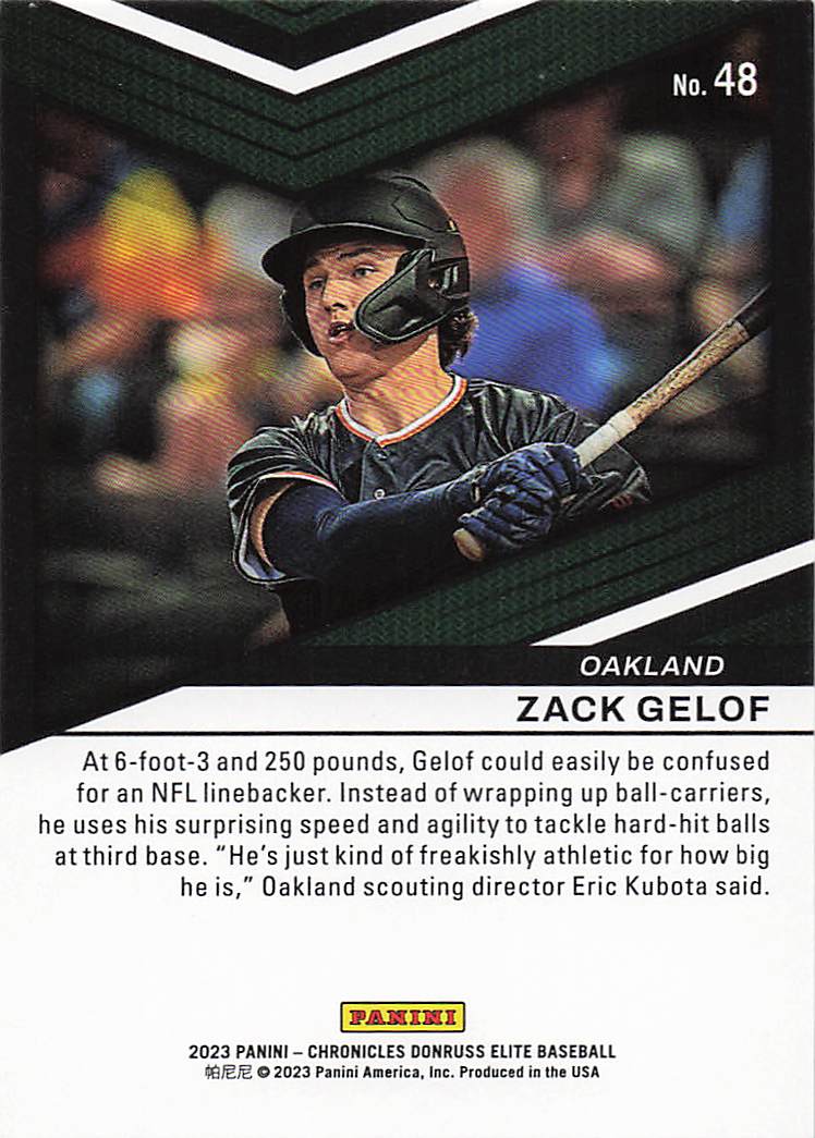 2023 Panini Chronicles Baseball Elite Zack Gelof #48