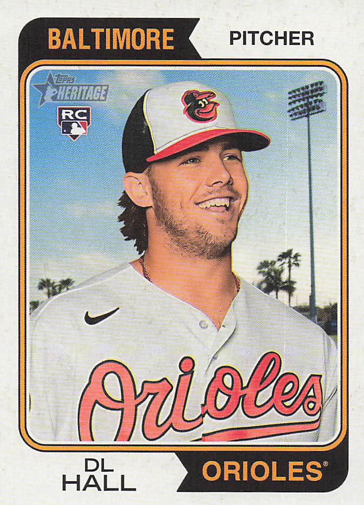 2023 Topps Heritage Baseball DL Hall #189 Rookie