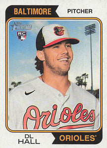 2023 Topps Heritage Baseball DL Hall #189 Rookie