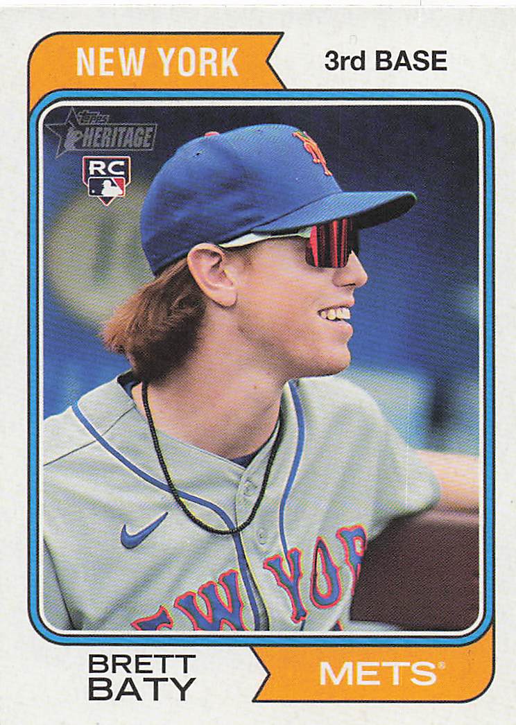 2023 Topps Heritage Baseball Brett Baty #265 Rookie