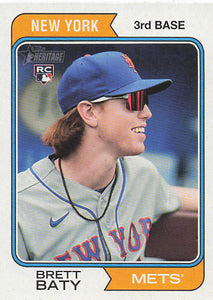 2023 Topps Heritage Baseball Brett Baty #265 Rookie