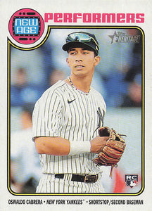 2023 Topps Heritage Baseball New Age Performers Oswaldo Cabrera #NA-9