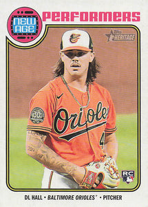 2023 Topps Heritage Baseball New Age Performers DL Hall #NA-10