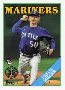 2023 Topps Update Baseball 1988 Topps Baseball Bryce Miller #88US-37