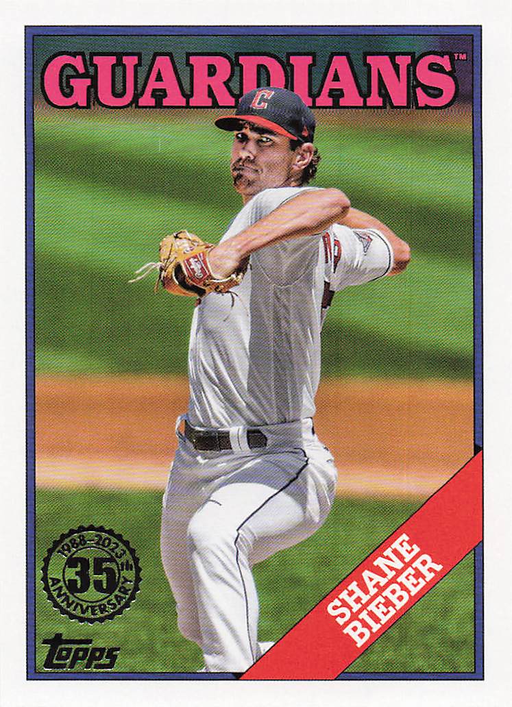2023 Topps Baseball 1988 Topps Baseball Shane Bieber #T88-48