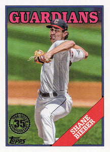 2023 Topps Baseball 1988 Topps Baseball Shane Bieber #T88-48
