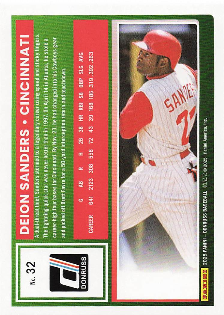2025 Donruss Baseball Deion Sanders #32