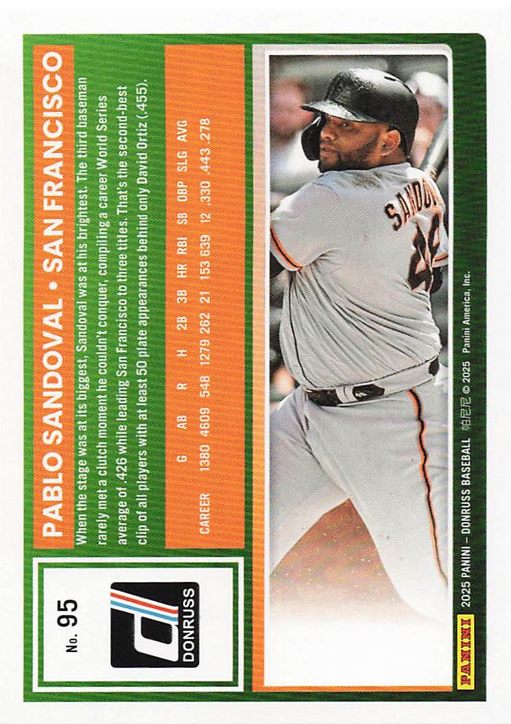 2025 Donruss Baseball Stars Pablo Sandoval #95