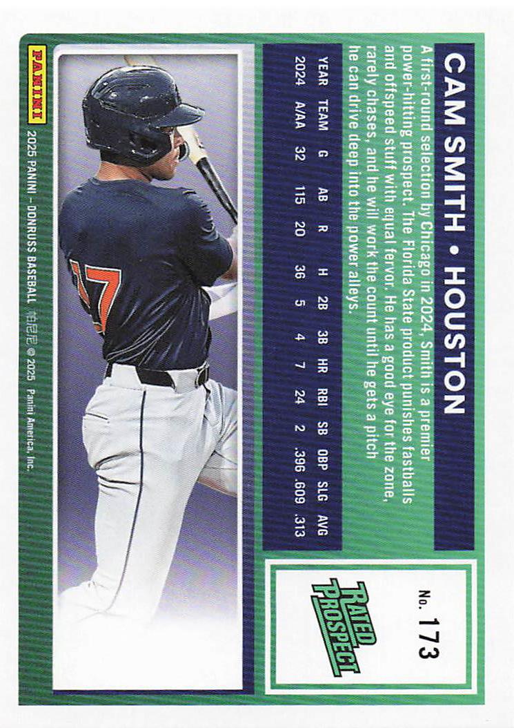 2025 Donruss Baseball Cam Smith #173 Rookie