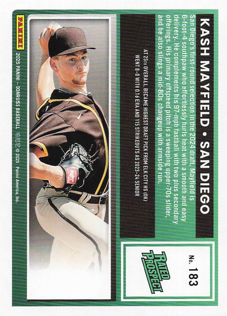 2025 Donruss Baseball Kash Mayfield #183