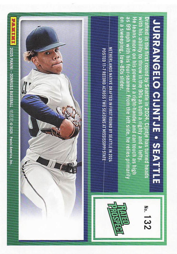 2025 Donruss Baseball Holo Jurrangelo Cijntje #132