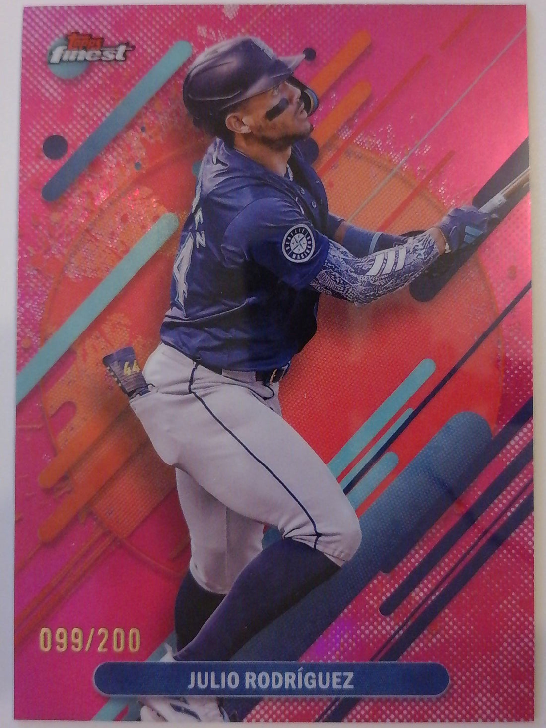 2025 Topps Finest Rare Magenta Refractor 099/200 Julio Rodriguez #242