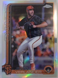 2025 Topps Chrome Baseball Refractors Justin Verlander #242