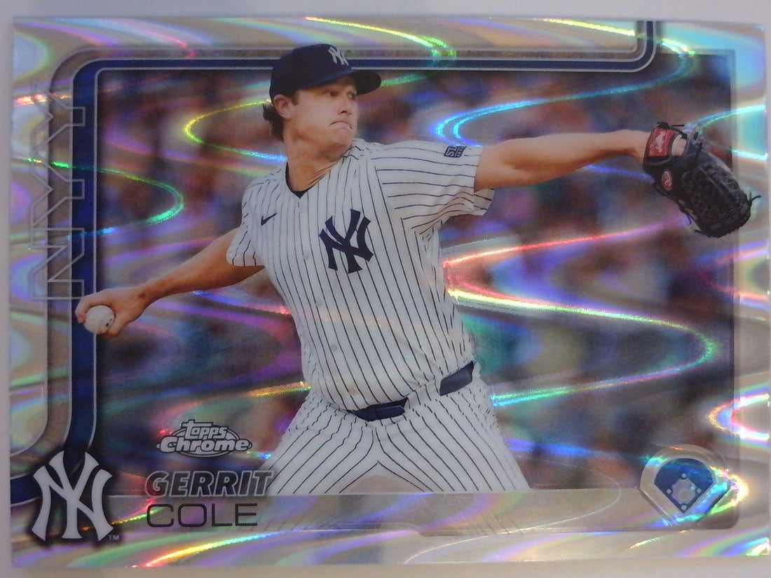 2025 Topps Chrome Baseball Raywave Refractors Gerrit Cole #110