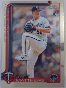 2025 Topps Chrome Baseball Zebby Matthews #277 Rookie