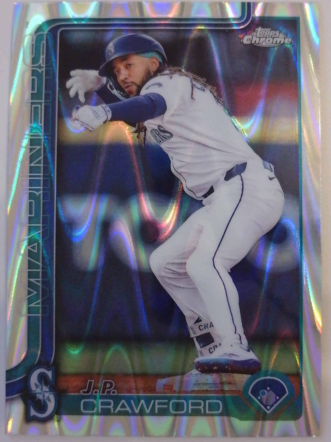 2025 Topps Chrome Baseball Raywave Refractors J.P. Crawford #181