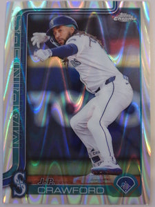 2025 Topps Chrome Baseball Raywave Refractors J.P. Crawford #181