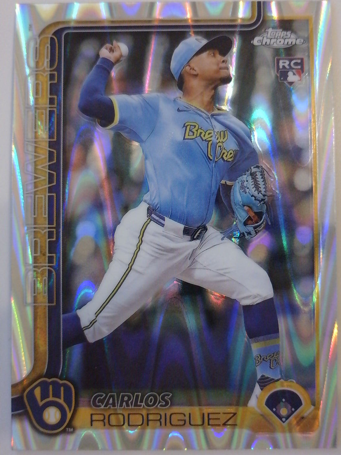 2025 Topps Chrome Baseball Raywave Refractors Carlos Rodriguez #201 Rookie