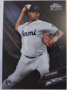 2021 Topps Chrome Black Baseball Sixto Sanchez #76 Rookie