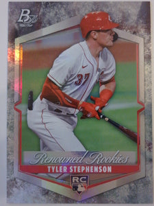 2021 Bowman Platinum Baseball Renowned Rookies Tyler Stephenson #RR-18