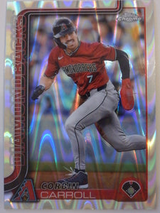 2025 Topps Chrome Baseball Raywave Refractors Corbin Carroll #268