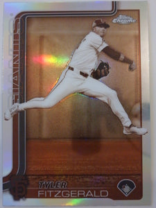 2025 Topps Chrome Baseball Sepia Refractors Tyler Fitzgerald #30