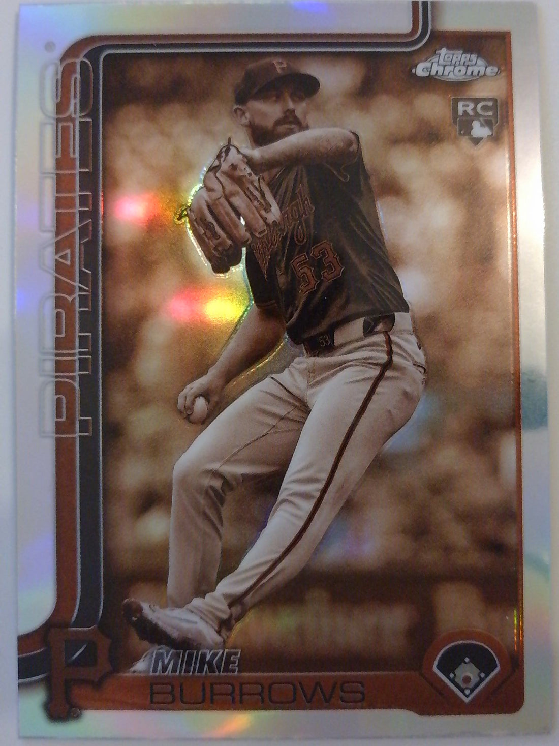2025 Topps Chrome Baseball Sepia Refractors Mike Burrows #78 Rookie