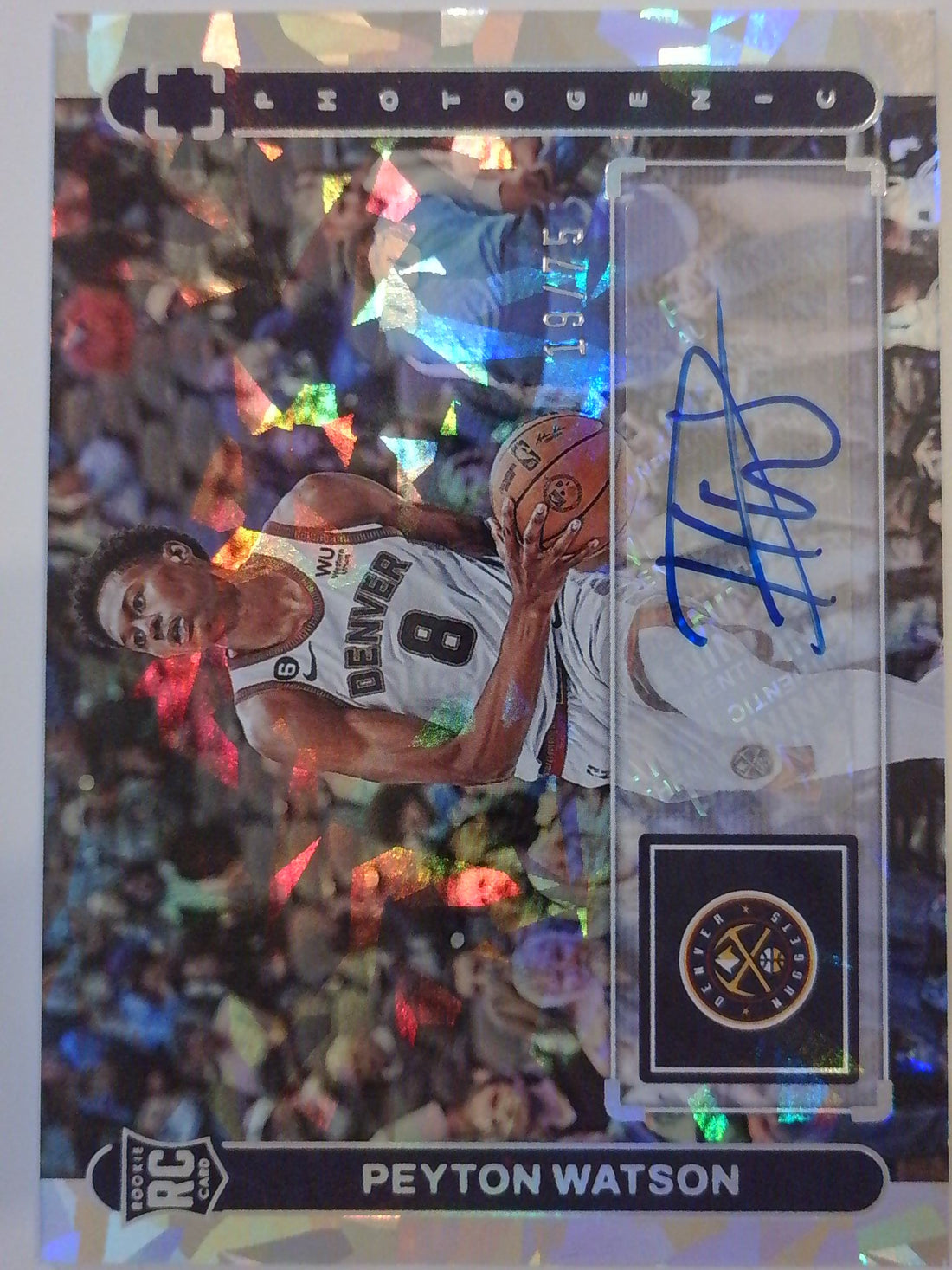 2022-23 Panini PhotoGenic Rookie Autographs Diamond 1/75 Peyton Watson #RS-PWD