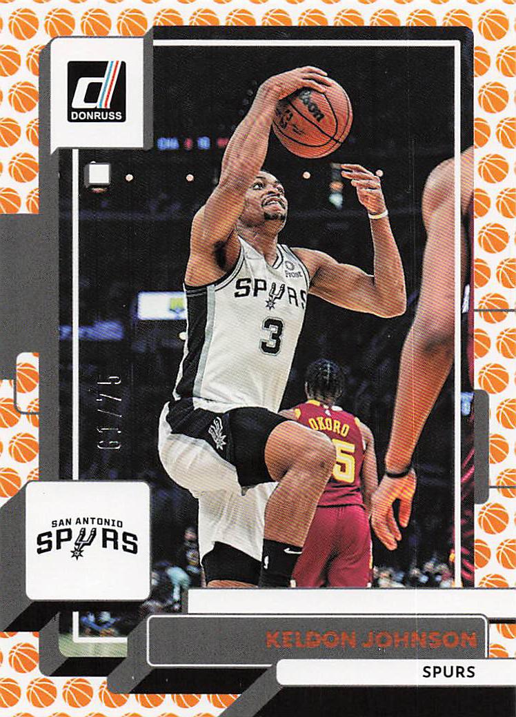 2022-23 Donruss Basketball Basketball 61/75 Keldon Johnson #169