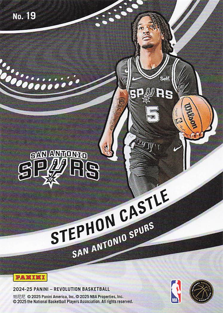 2024-25 Panini Revolution Basketball Vortex Stephon Castle #19