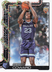 2025-26 Topps Holiday Basketball Cedric Coward #H171 Rookie