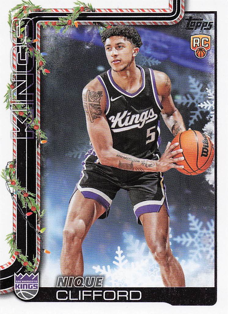 2025-26 Topps Holiday Basketball Nique Clifford #H184 Rookie