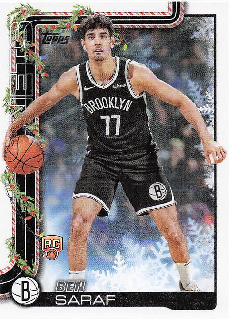 2025-26 Topps Holiday Basketball Ben Saraf #H186 Rookie