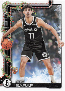 2025-26 Topps Holiday Basketball Ben Saraf #H186 Rookie