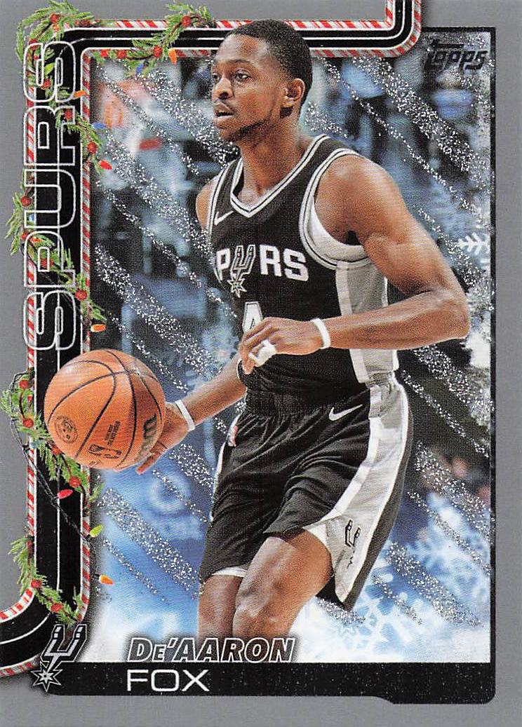 2025-26 Topps Holiday Basketball Glitter Holiday De'Aaron Fox #H157
