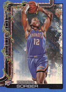 2025-26 Topps Holiday Blue Metallic Glitter Holiday Thomas Sorber #H175
