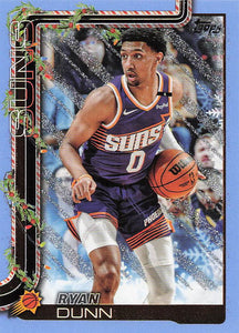 2025-26 Topps Holiday Light Blue and White Glitter Holiday Ryan Dunn #H127