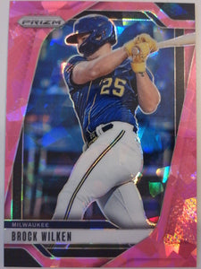2025 Panini Prizm Baseball Pink Ice Prizms Brock Wilken #105