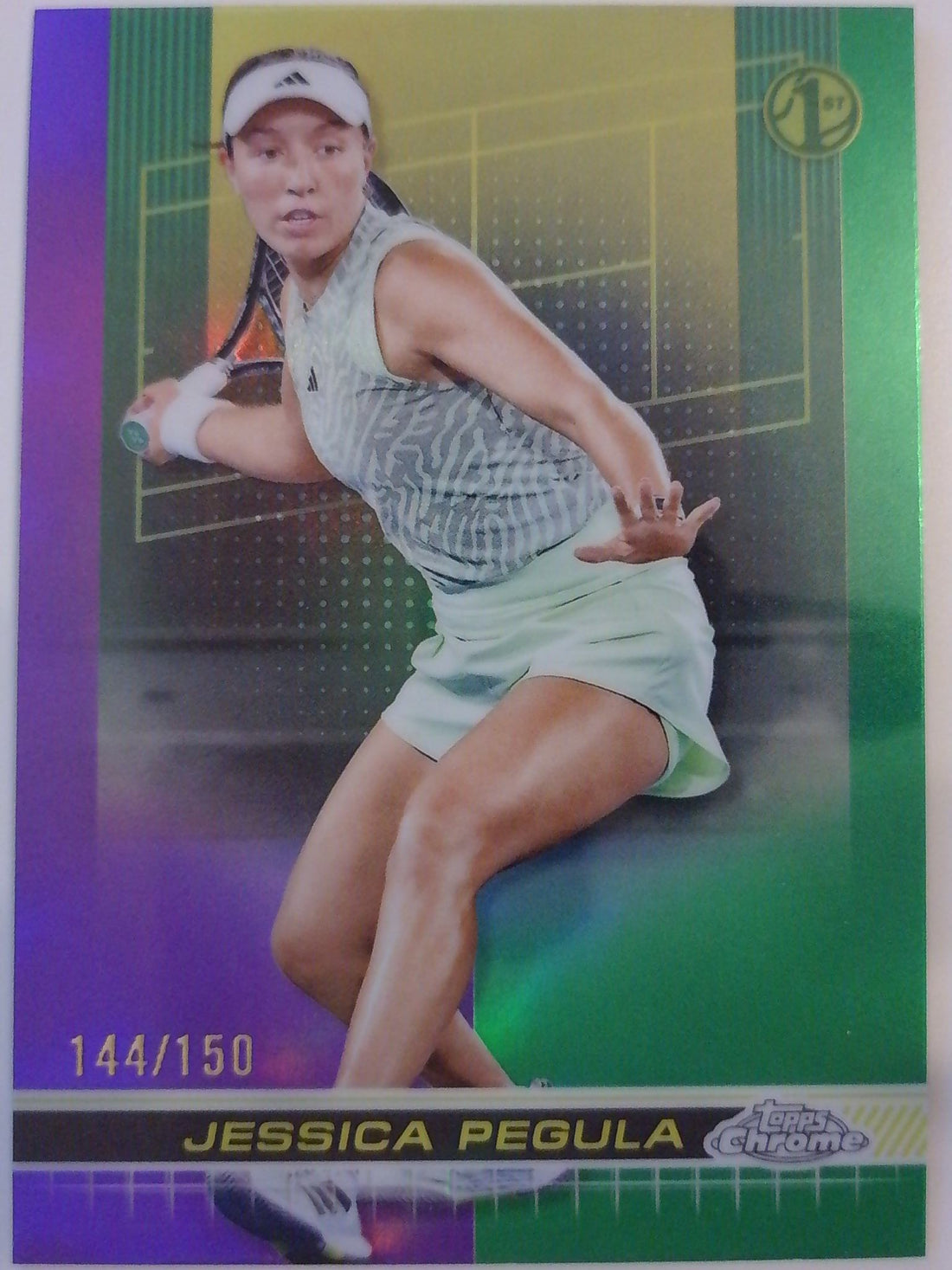 2024 Topps Chrome Tennis Purple/Green Refractor 144/150 Jessica Pegula #37