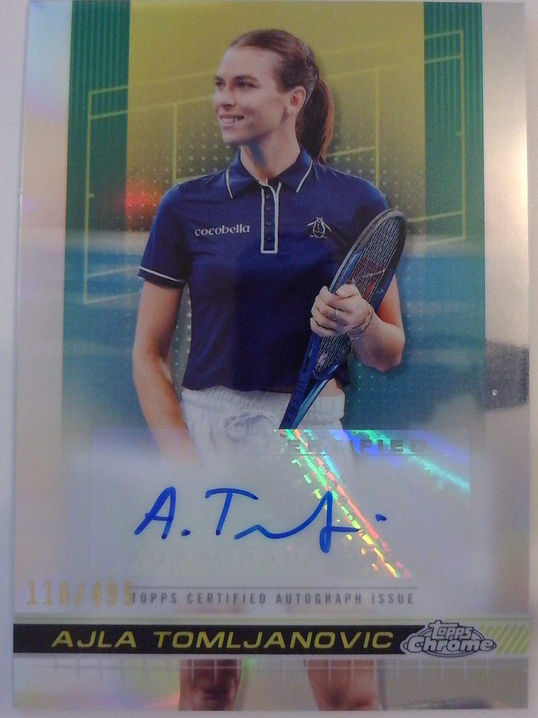 2024 Topps Chrome Tennis Autographs Refractor 118/499 Ajla Tomljanovic #TCA-ATC